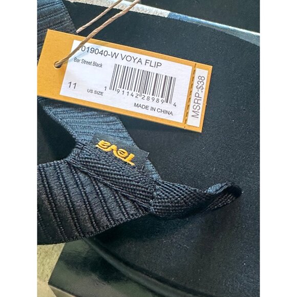 Teva Women's Voya Flip Flops Black Size 11 - Picture 4 of 5